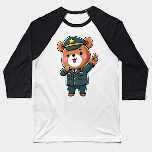 Cute Bear General Kawaii Baseball T-Shirt